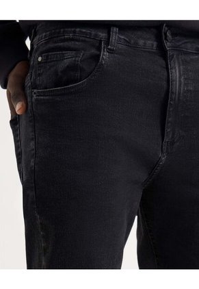Jeans Slim Tono Negro  Para Hombre Negro Seven Seven