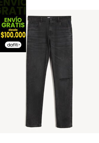 Jean Slim Tono Negro  Para Hombre Negro Seven Seven Seven Seven
