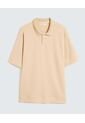 Polo Para Hombre Cuello Tejido Sin Bolsillo Color Avena Marca Seven Seven #45110887 de Seven Seven