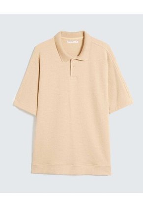 Polo Para Hombre Cuello Tejido Sin Bolsillo Color Avena Marca Seven Seven #45110887