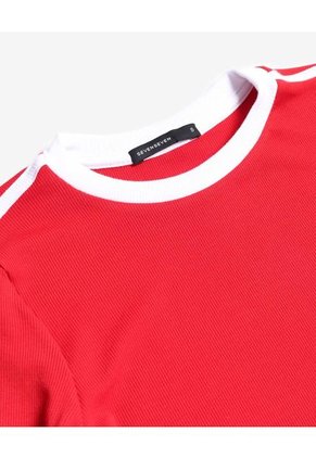 Camiseta Para Mujer Manga Larga Cuello Redondo Color Rojo Marca Seven Seven #28096395