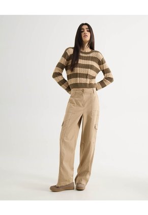 Pantalón Cargo  Para Mujer Arena Seven Seven