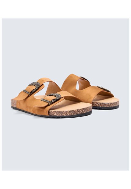 Sandalias Para Mujer  Color Camel Marca Seven Seven #28690065