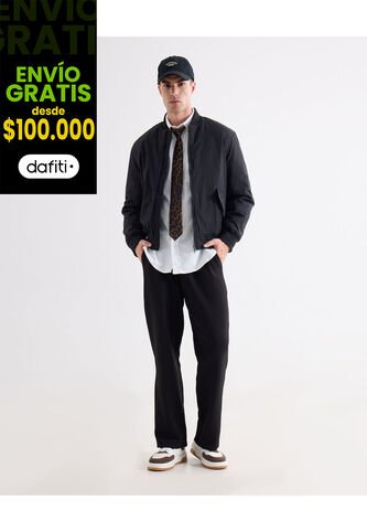 Pantalón Straight Sastrero  Para Hombre Negro Seven Seven Seven Seven