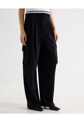 Pantalon Tipo Cargo  Para Mujer Negro Seven Seven