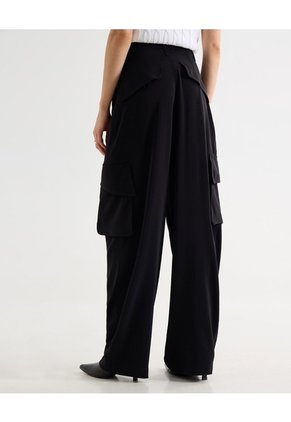 Pantalon Tipo Cargo  Para Mujer Negro Seven Seven