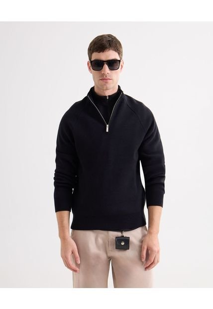 Saco Para Hombre Cuello Alto O Cuello Tortuga Color Negro Marca Seven Seven #45330251