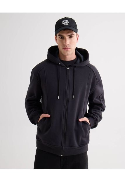 Buzo Para Hombre Zipper Color Negro Marca Seven Seven #45060704