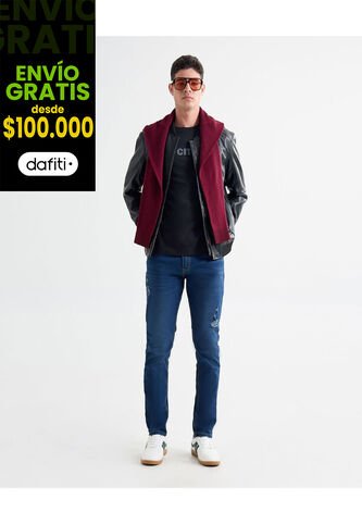 Jean Skinny Azul Rotos  Para Hombre Azul Seven Seven Seven Seven