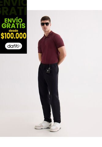 Pantalón Chino Relax Fit  Para Hombre Negro Seven Seven Seven Seven