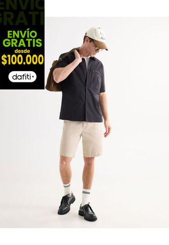 Short Chino Básico  Para Hombre Beige Seven Seven Seven Seven