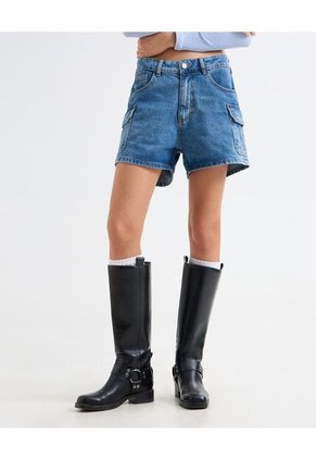 Short Para Mujer  Color Azul Medio Marca Seven Seven #28191030