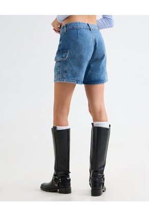 Short Para Mujer  Color Azul Medio Marca Seven Seven #28191030