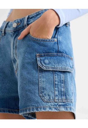 Short Para Mujer  Color Azul Medio Marca Seven Seven #28191030