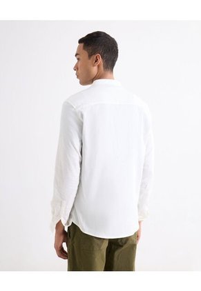 Camisa Regular Texturizada  Para Hombre Marfil Seven Seven