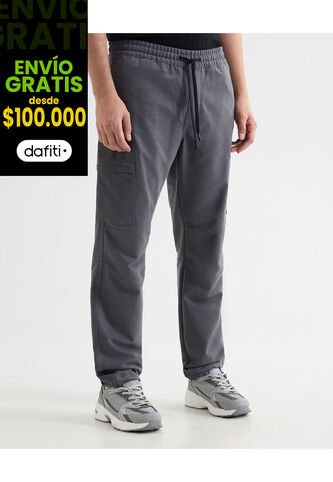 Pantalón Parachute Con Bota Ajustable  Para Hombre Gris Seven Seven Seven Seven