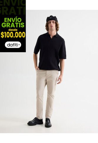 Pantalón Chino  Para Hombre Beige Seven Seven Seven Seven