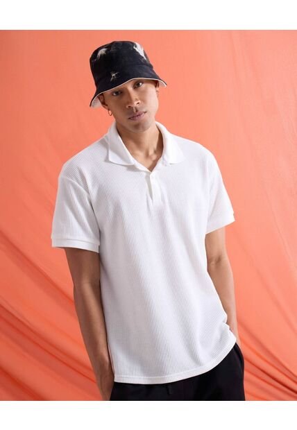 Polo  Para Hombre Cuello Tejido Sin Bolsillo Color Blanco Marca Seven Seven #45110973
