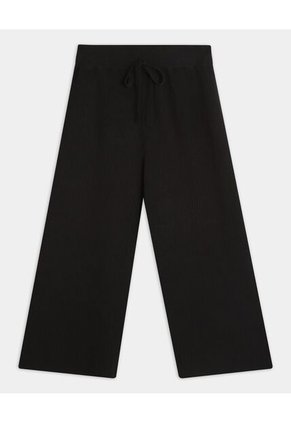 Pantalón Tipo Cullote Acanalado  Para Mujer Negro Seven Seven