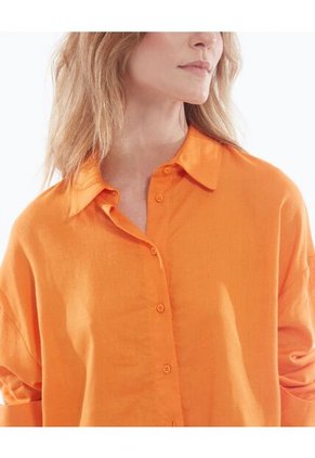 Blusa  Para Mujer Manga Larga Color Mandarina Marca Seven Seven #28123826