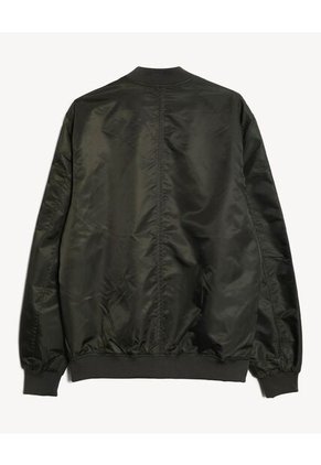 Chaqueta Bomber Con Cremallera  Para Hombre Café Seven Seven