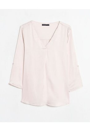 Blusa Escote En V  Para Mujer Rosa Seven Seven