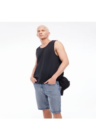 Bermuda Para Hombre Regular Color Azul Medio Marca Seven Seven #45100639 Seven Seven