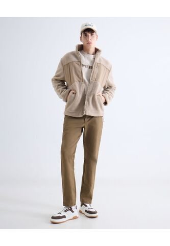 Pantalón Chino Regular  Para Hombre Camel Seven Seven Seven Seven