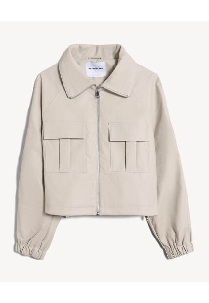 Chaqueta Para Mujer Pu Color Marfil Marca Seven Seven #28080996