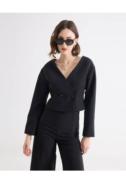 Chaqueta Para Mujer Blazer Color Negro Marca Seven Seven #28080990