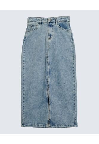 Falda Para Mujer Largo Color Azul Medio Marca Seven Seven #28140903 Seven Seven