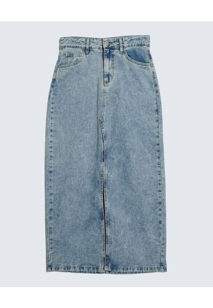 Falda Para Mujer Largo Color Azul Medio Marca Seven Seven #28140903