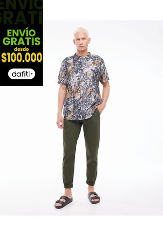 Jogger Casual  Para Hombre Verde Seven Seven Seven Seven