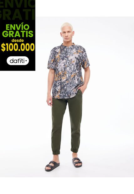 Jogger Casual  Para Hombre Verde Seven Seven