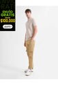 Pantalón Cargo Parachute  Para Hombre Camel Seven Seven de Seven Seven