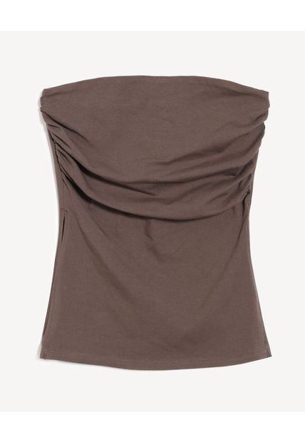Camiseta Para Mujer Straple Color Café Marca Seven Seven #28096476