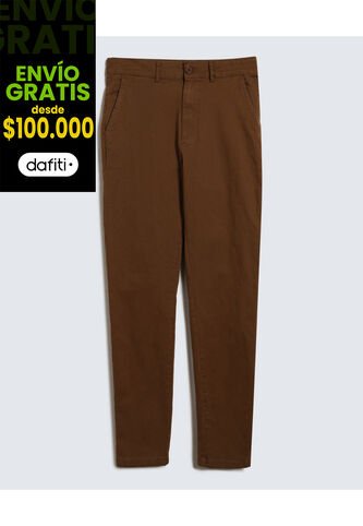Pantalón Chino  Para Hombre Café Seven Seven Seven Seven