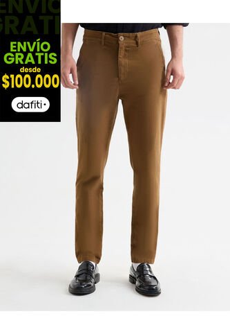 Pantalón Chino  Para Hombre Café Seven Seven Seven Seven