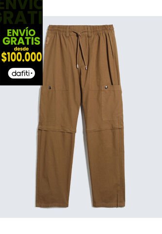Pantalón Desmontable  Para Hombre Café Seven Seven Seven Seven