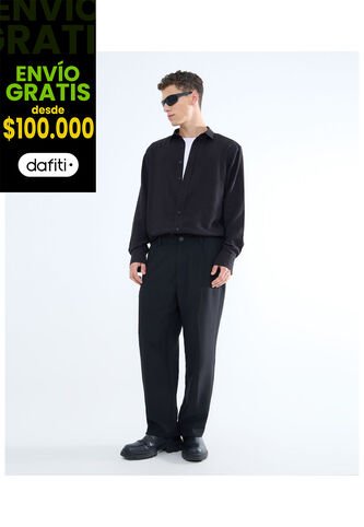 Pantalón Straight  Para Hombre Negro Seven Seven Seven Seven