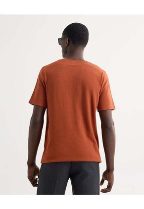 Camiseta Para Hombre Manga Corta Cuello Redondo Color Naranja Marca Seven Seven #45092702