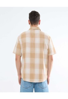 Camisa Para Hombre Manga Corta Color Cafe Claro Marca Seven Seven #45012059