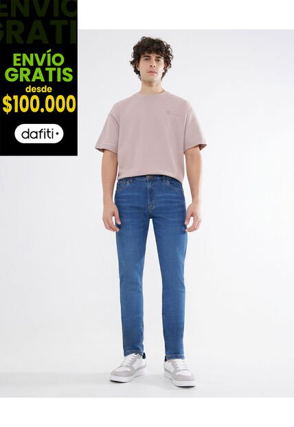 Jean Para Hombre Skinny Color Azul  Marca Seven Seven #45160509