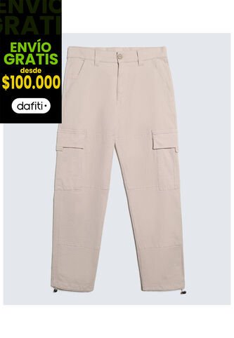 Pantalón Parachute Cargo  Para Hombre Gris Seven Seven Seven Seven