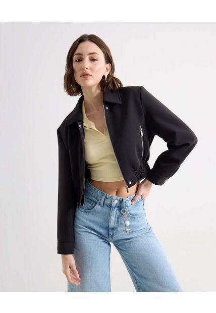 Chaqueta Para Mujer Bomber Color Negro Marca Seven Seven #28080982