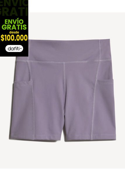 Short Para Mujer Multiusos Punto Color Morado Marca Seven Seven #28191071