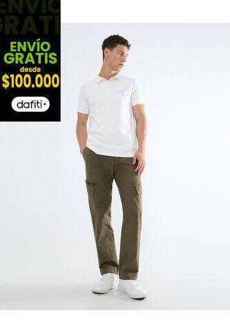 Jogger Cargo  Para Hombre Verde Seven Seven Seven Seven