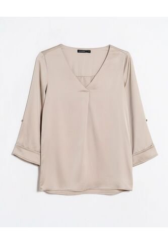 Blusa Escote En V  Para Mujer Crema Seven Seven Seven Seven