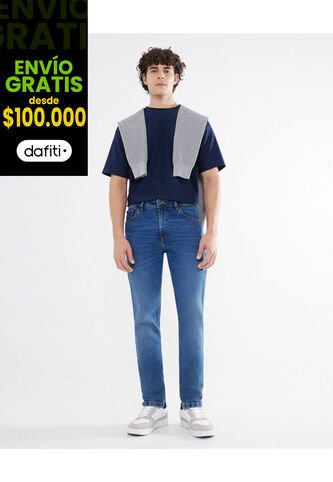Jean Para Hombre Slim Color Azul Medio Marca Seven Seven #45160503 Seven Seven