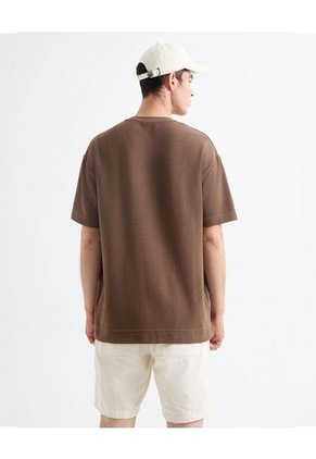 Camiseta Para Hombre Manga Corta Color Cafe Oscuro Marca Seven Seven #45092635